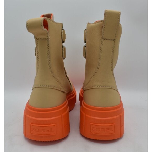 Sorel Womens Size 9 Caribou X Ceramic Orange Waterproof Leather Platform Boots - Picture 4 of 11